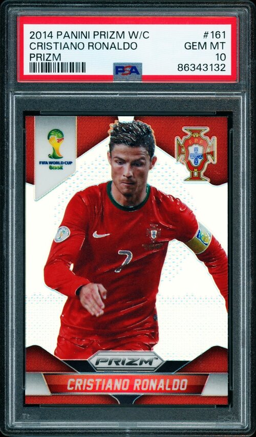 Cristiano Ronaldo 2014 Panini Prizm World Cup, PSA 10